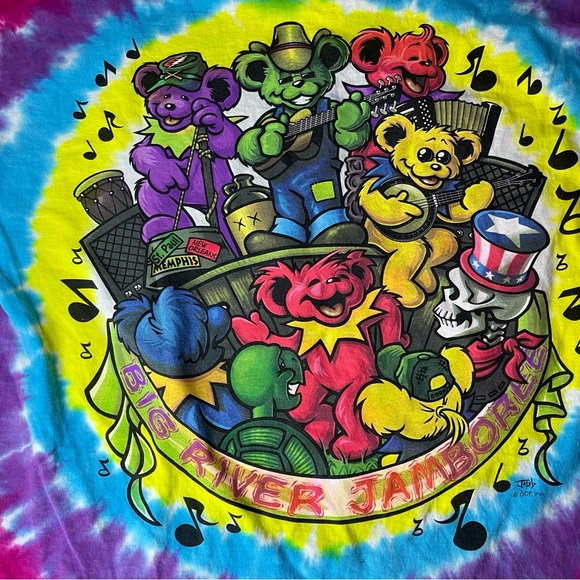 Vintage Liquid Blue Grateful Dead Bears Long sleeve size LARGE - Picture 7 of 10
